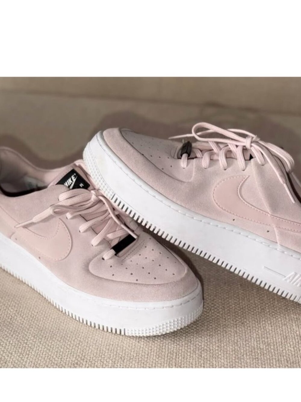 Pink suede Nike AF1 low. Womens 9.5
